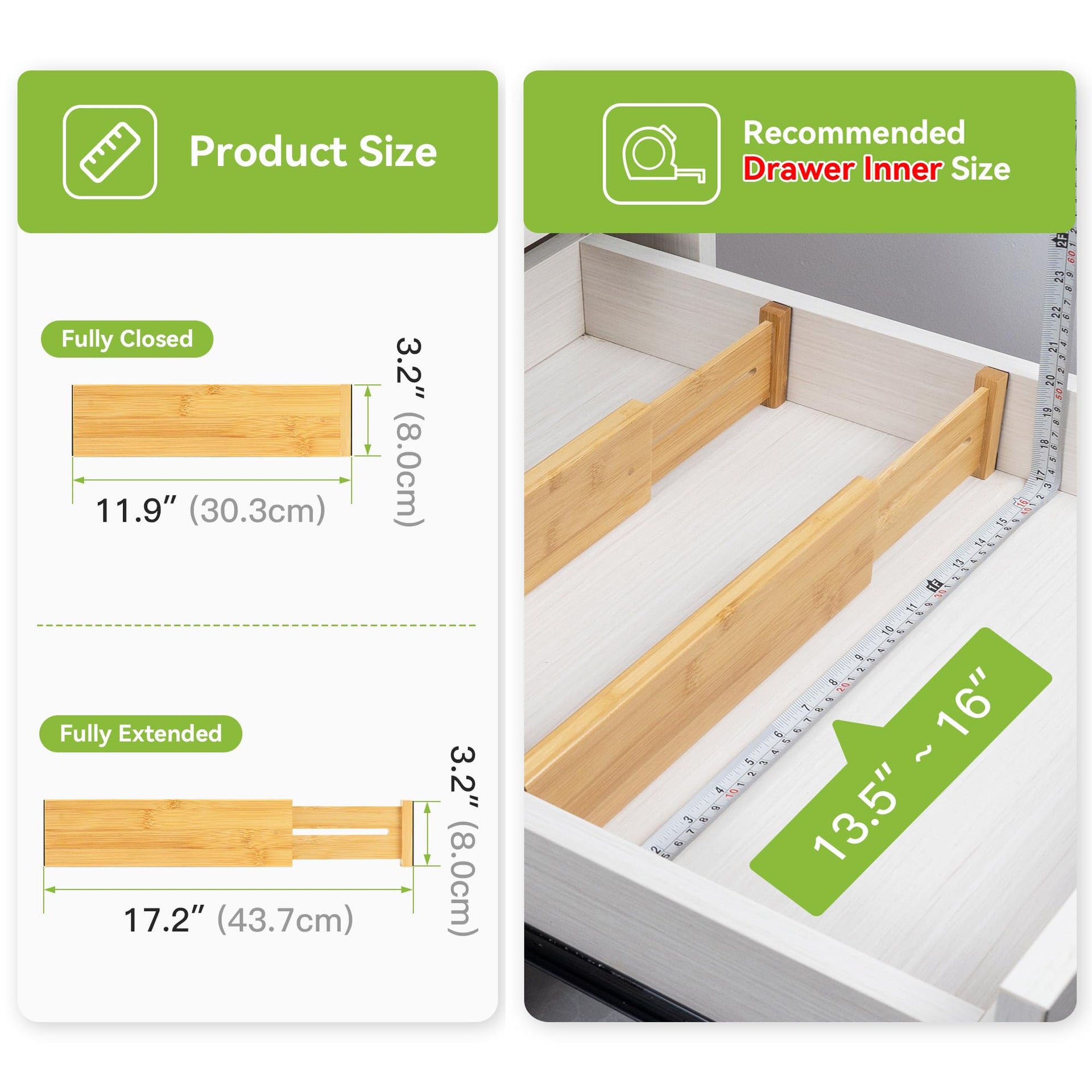 Bamboo Dresser Drawer Dividers
