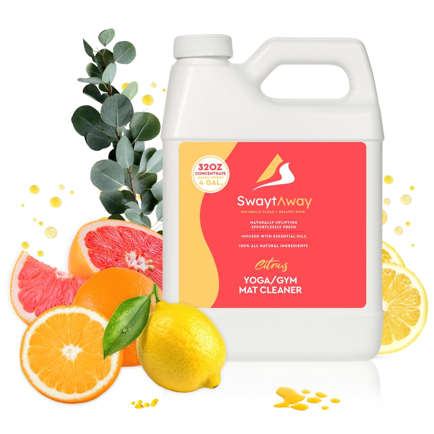 SwaytAway Fitness Mat Cleaner Concentrate Citrus (32 Fl Oz)