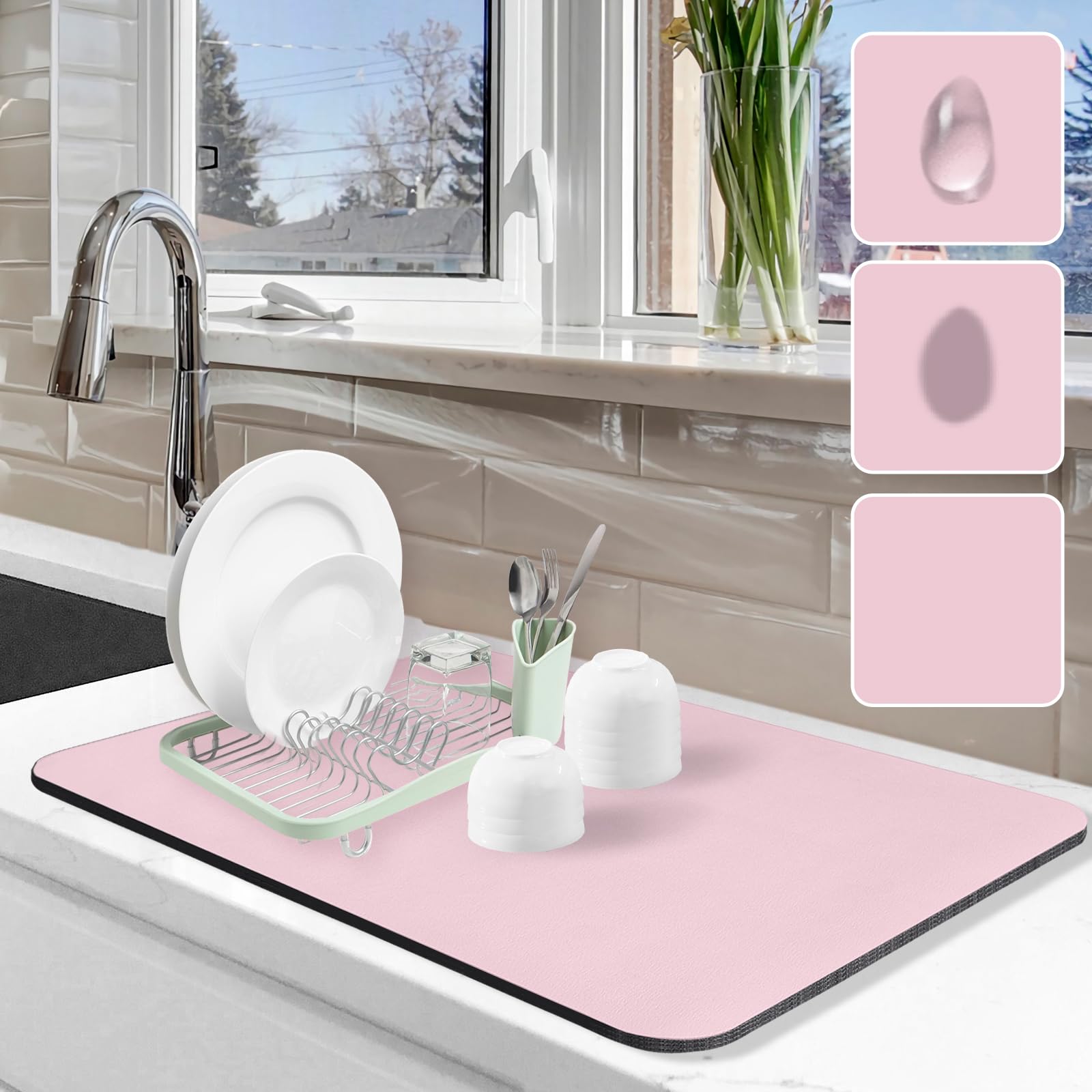 Dish Drying Mat for Kitchen Counter