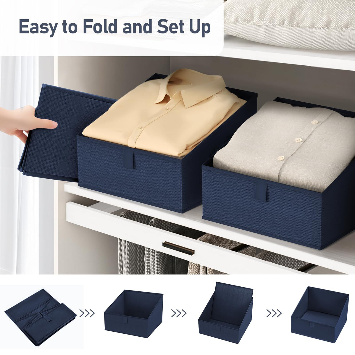 Closet Storage Bins 8 Pack (8 Count)