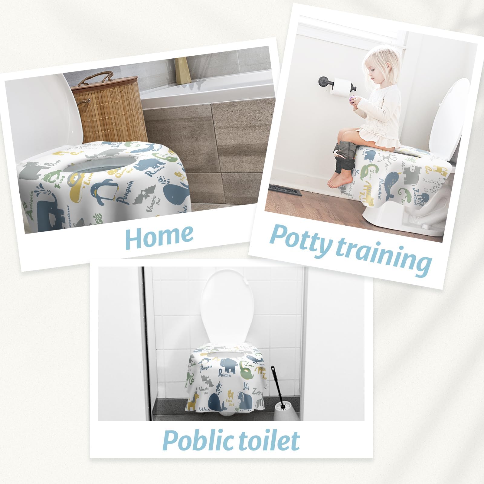 30 Pcs Toilet Seat Covers Disposable for Toddlers & Adults (30 Count)