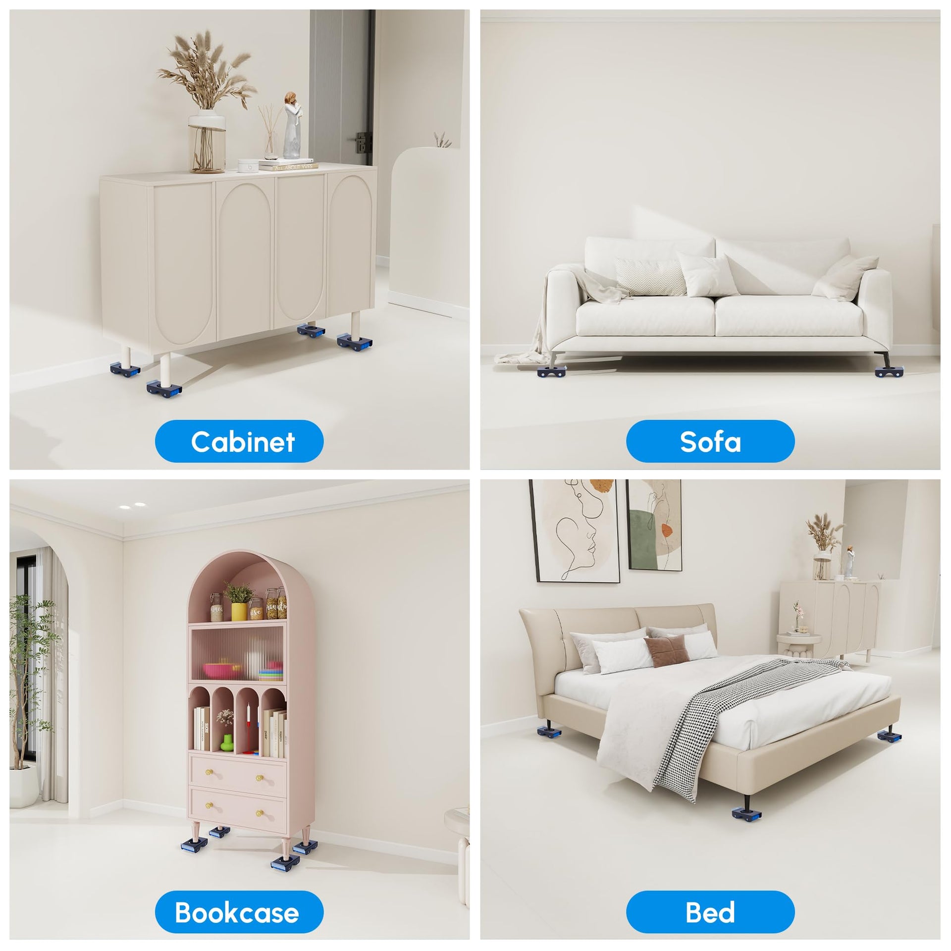 Furniture Sliders Appliance Rollers Furniture Mover with Wheels