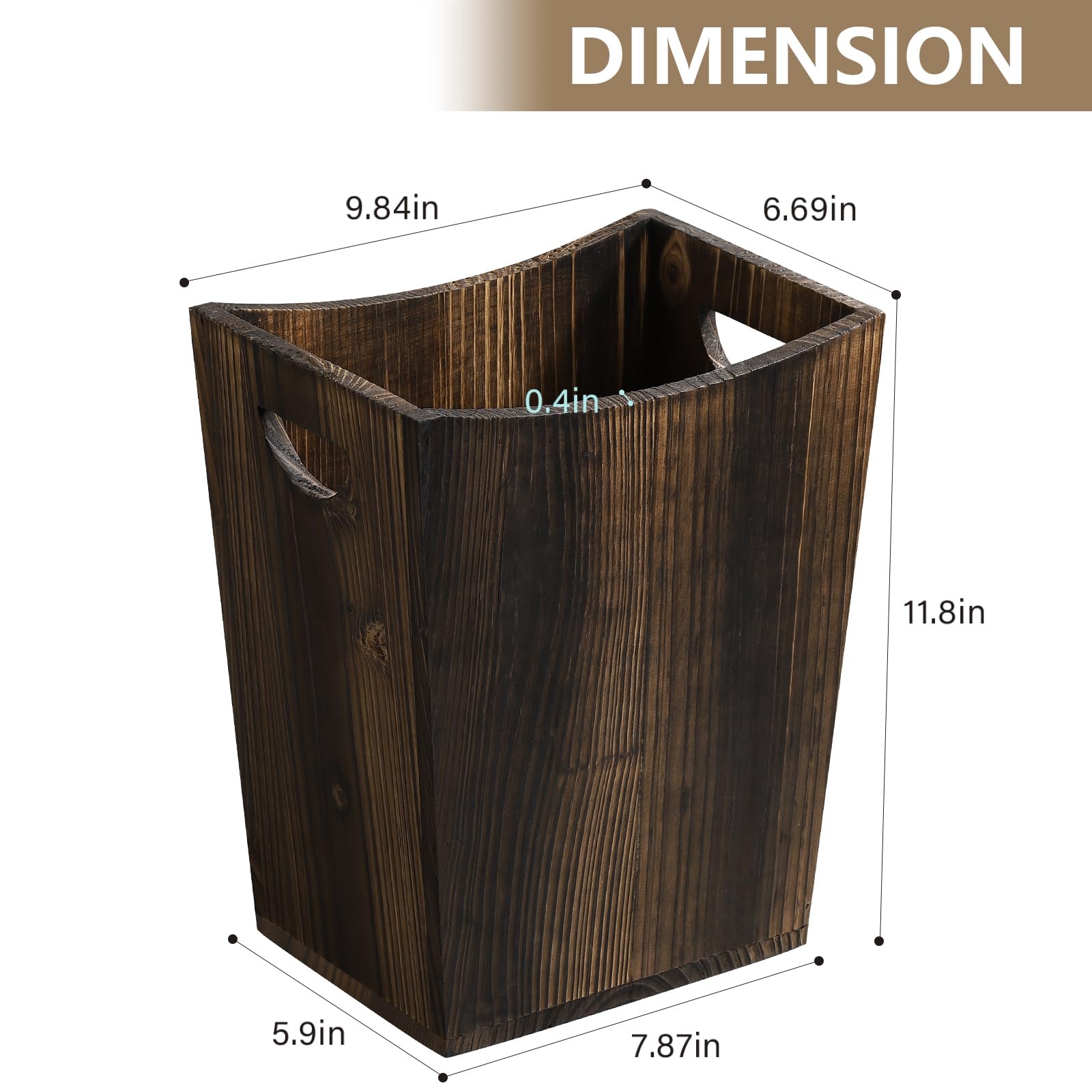 Wood Trash Can