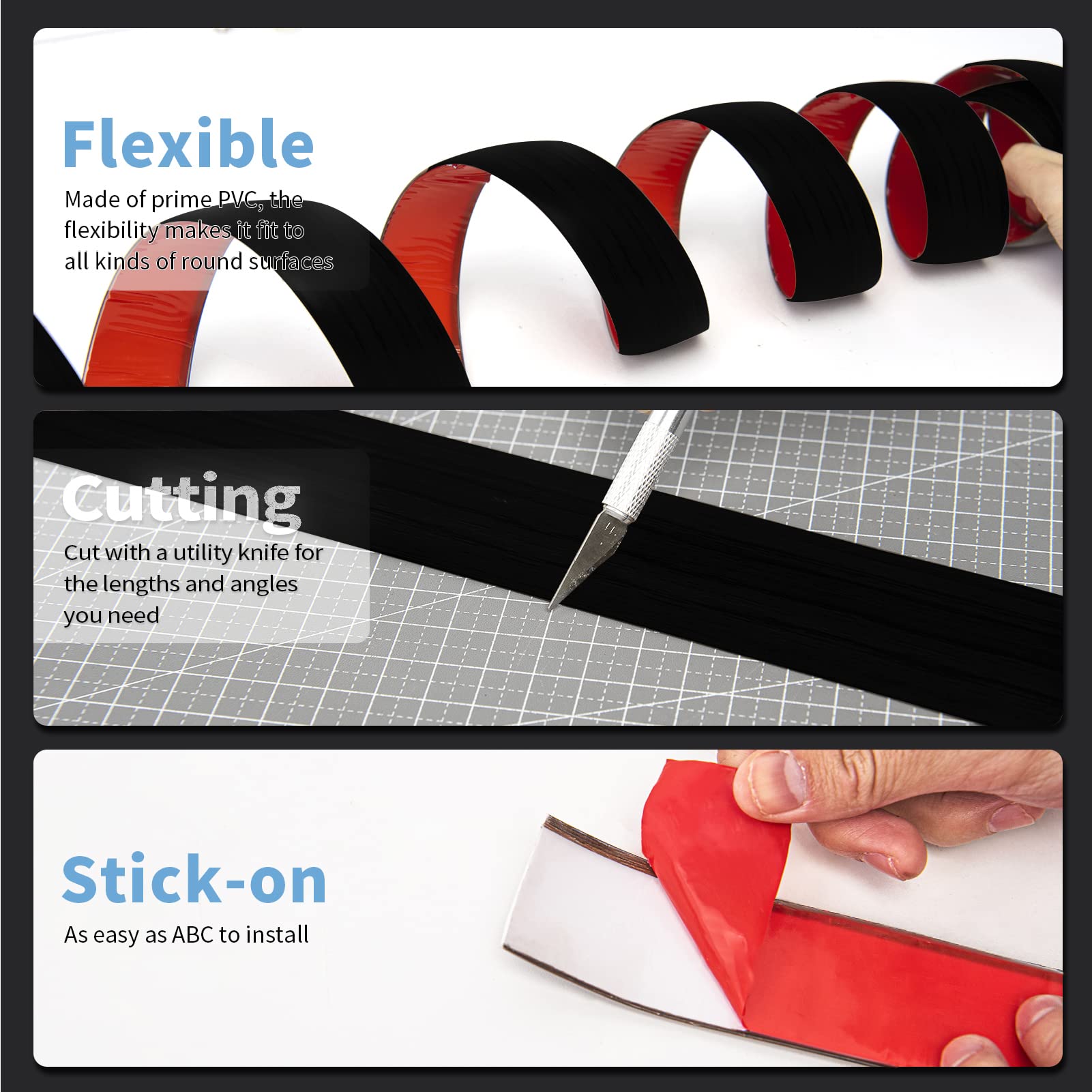 4 FT Self Adhesive Vinyl Floor Transition Strip