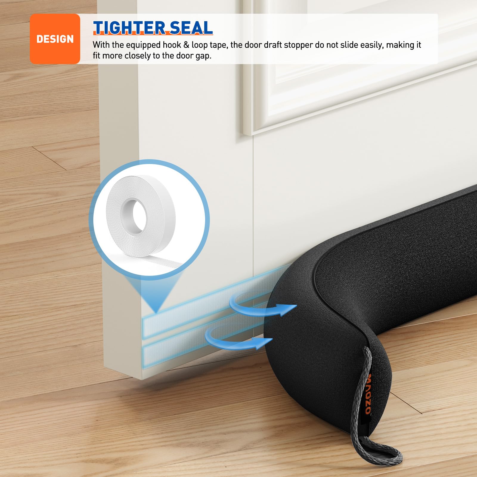 Weighted Door Draft Stopper for Bottom of Door 32 Inches