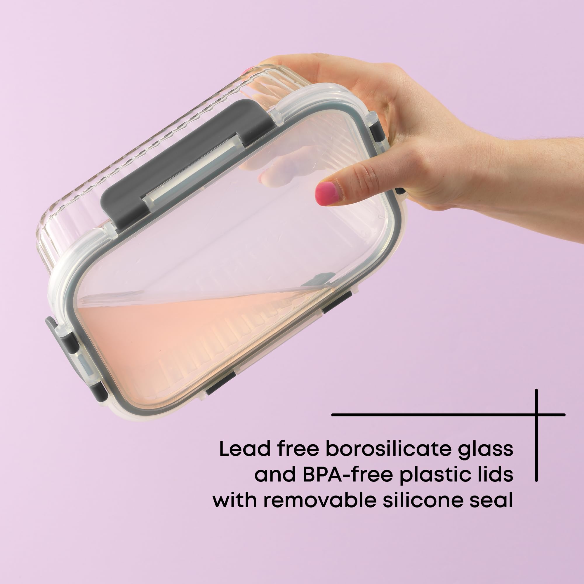 24pc Borosilicate Glass Storage Containers with Lids (24 Count)
