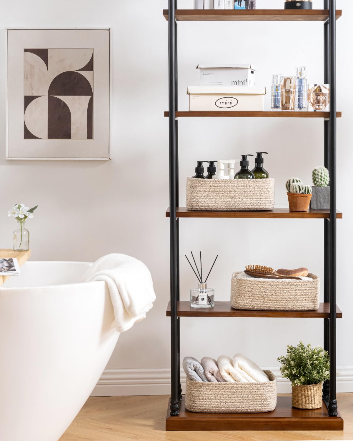 Small Woven Storage Basket for Organizing (3 Count)