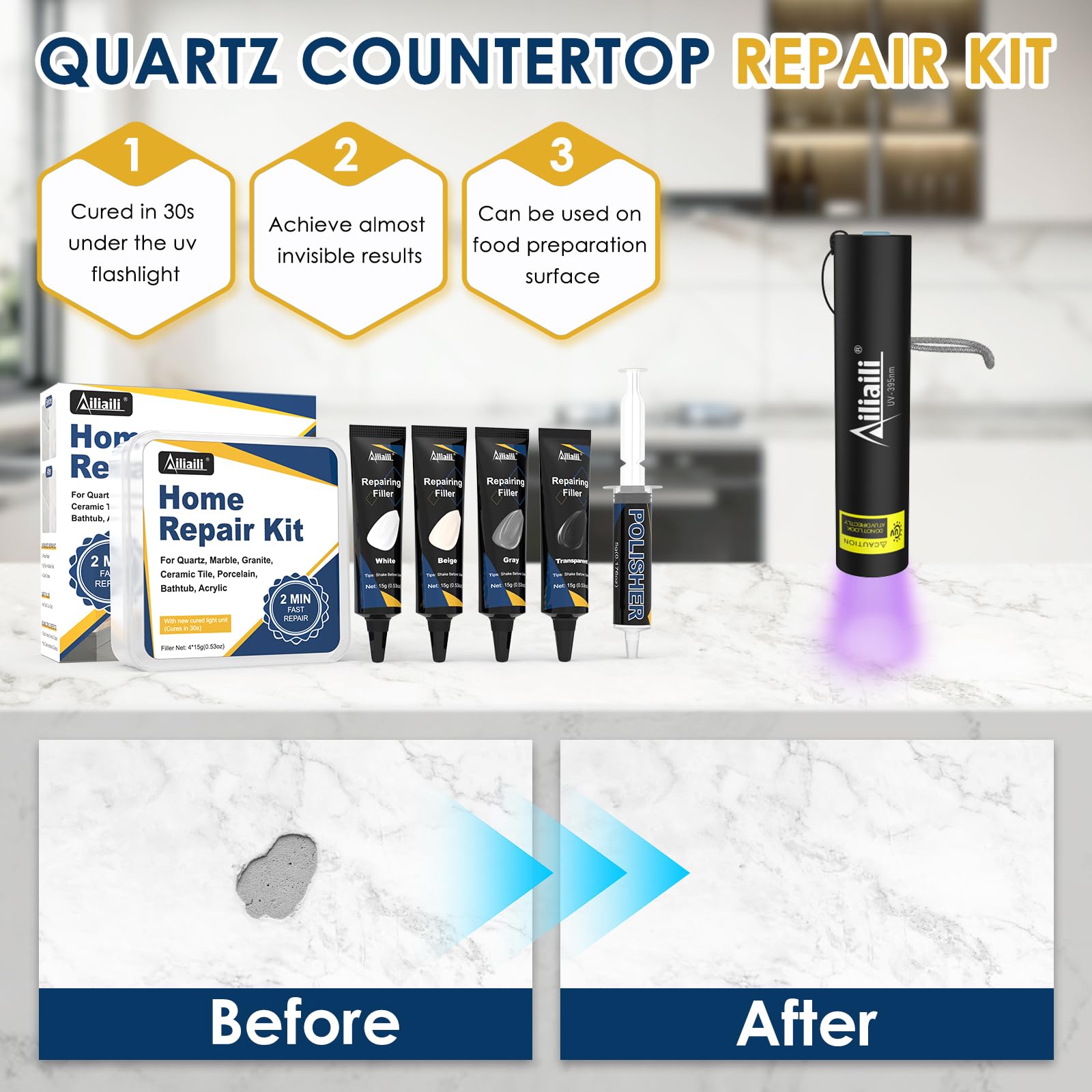 Quartz Countertop Repair Kit (60 Count)