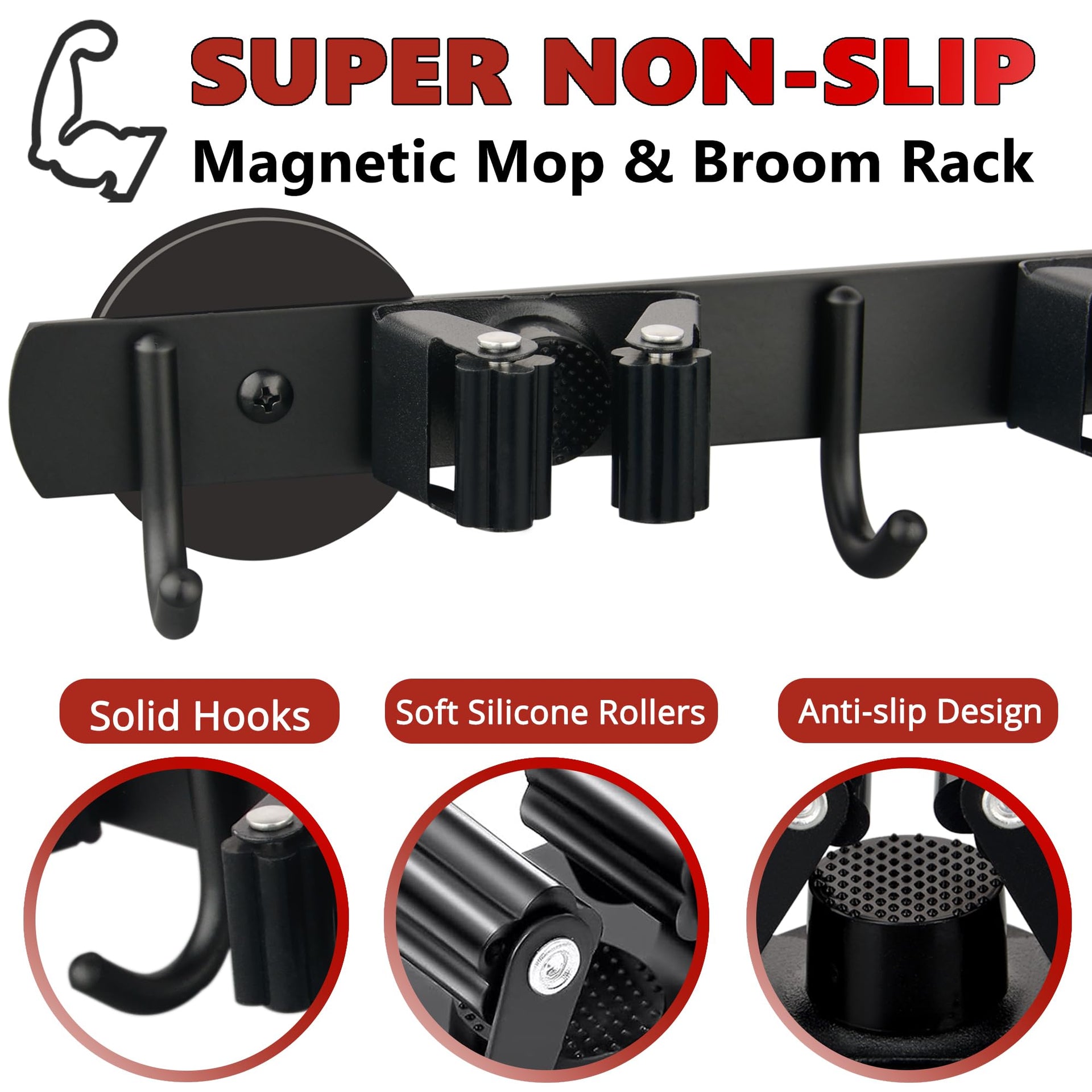 Magnetic Mop Broom Holder