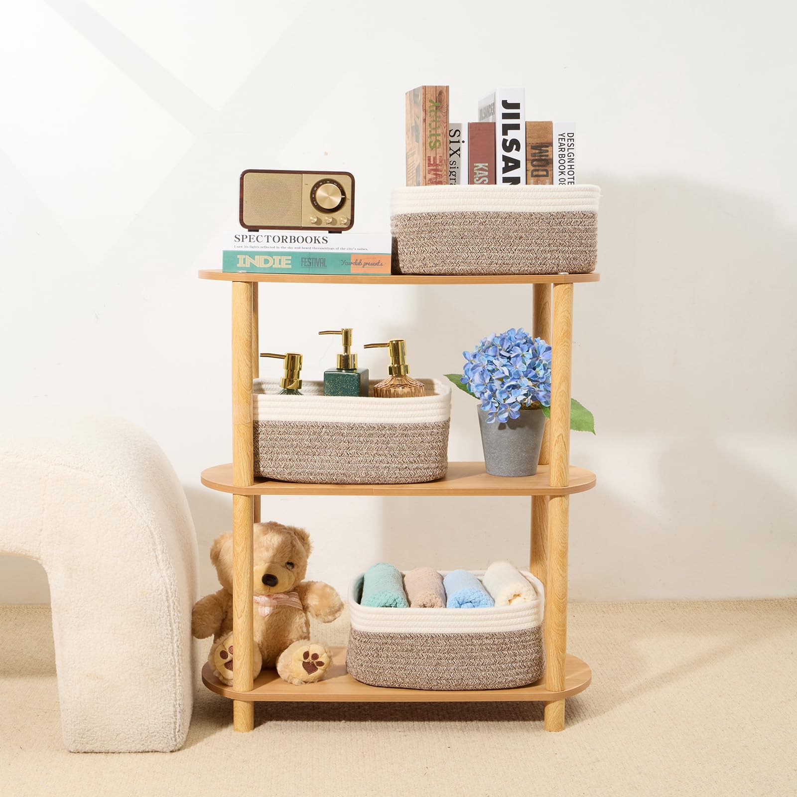 Small Storage Baskets for Organizing (4 Count)