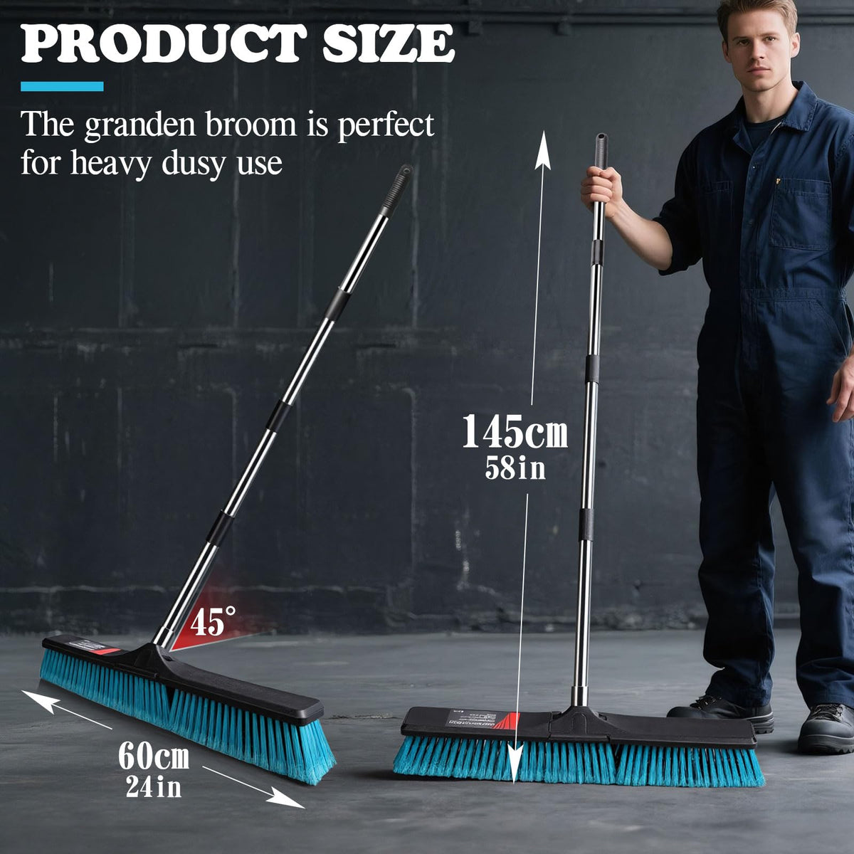 24" Push Broom Outdoor