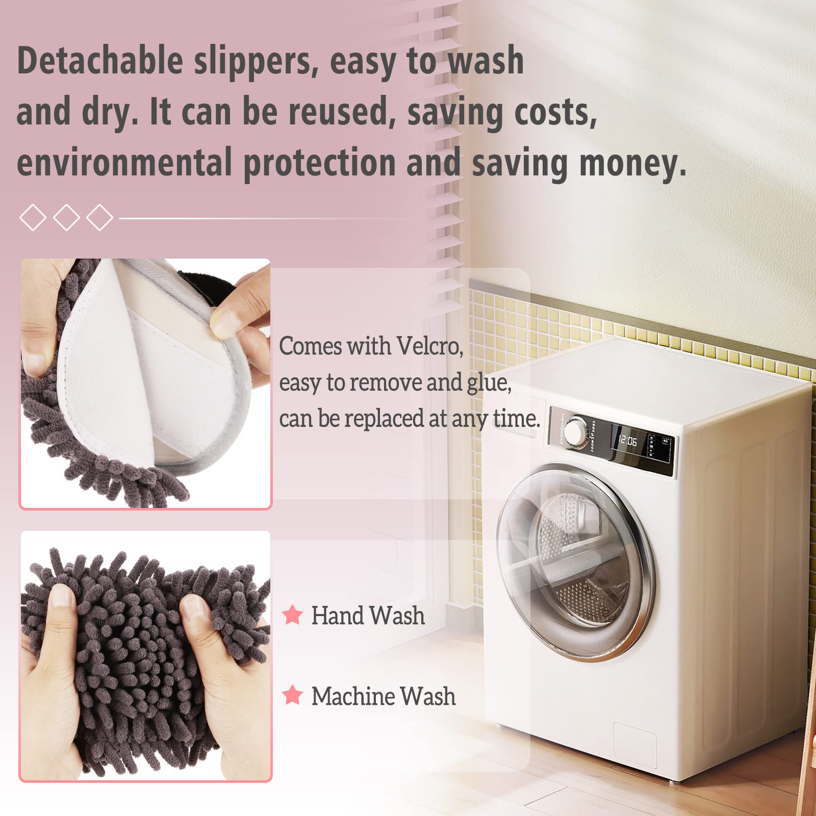 Detachable Dog Mop Slippers for Floor Dusting