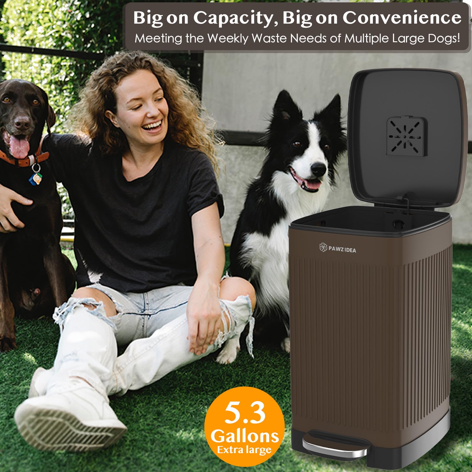 Dog Poop Trash Can Outside Odor Control