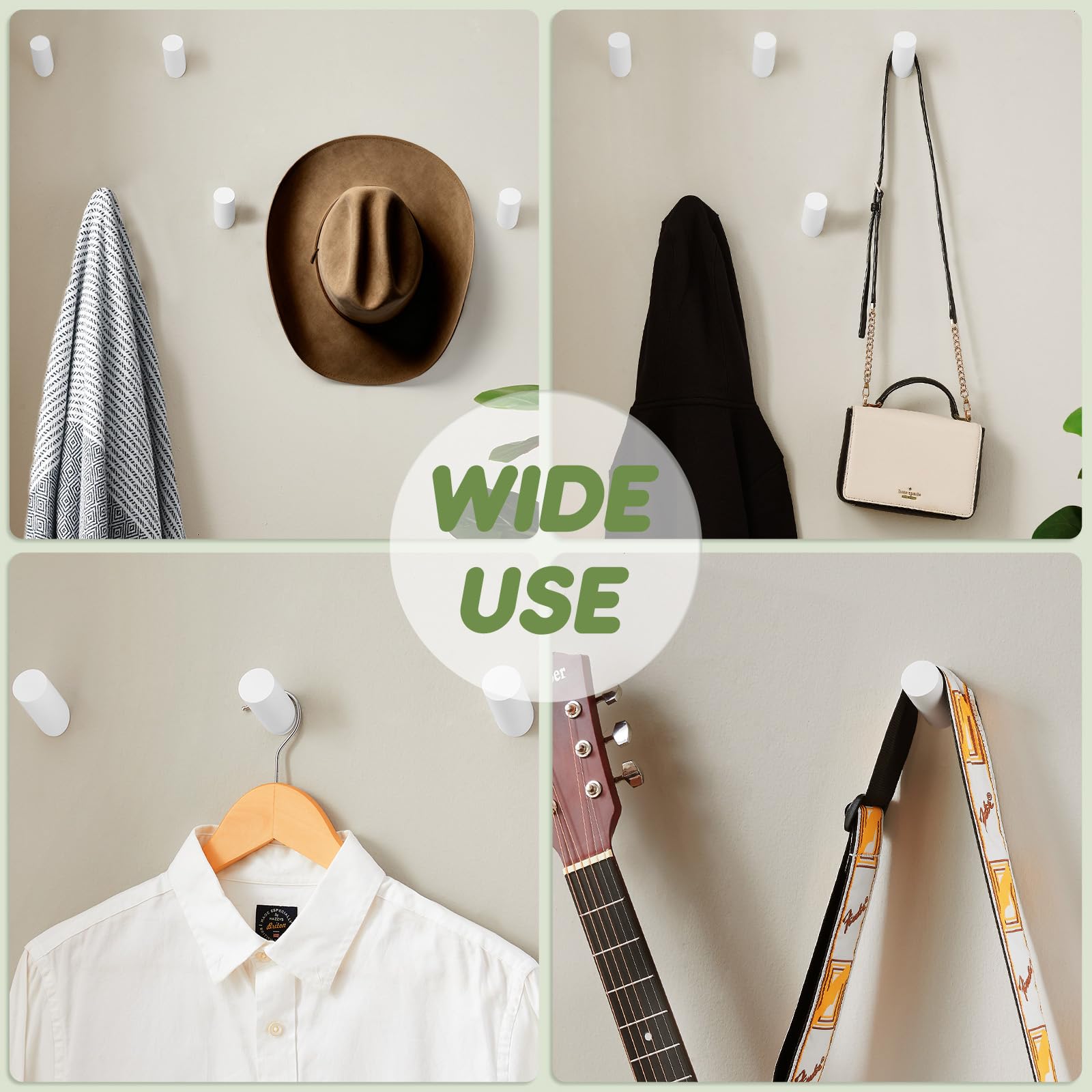 Wood Wall Hooks (4 Count)