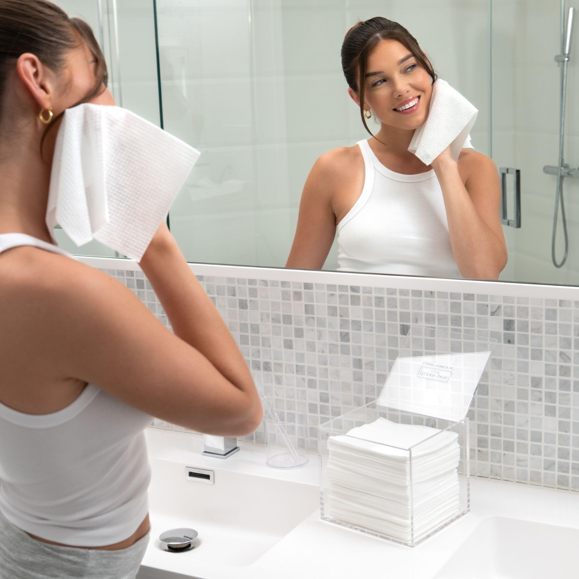 Clear Acrylic Box for Clean Towels XL
