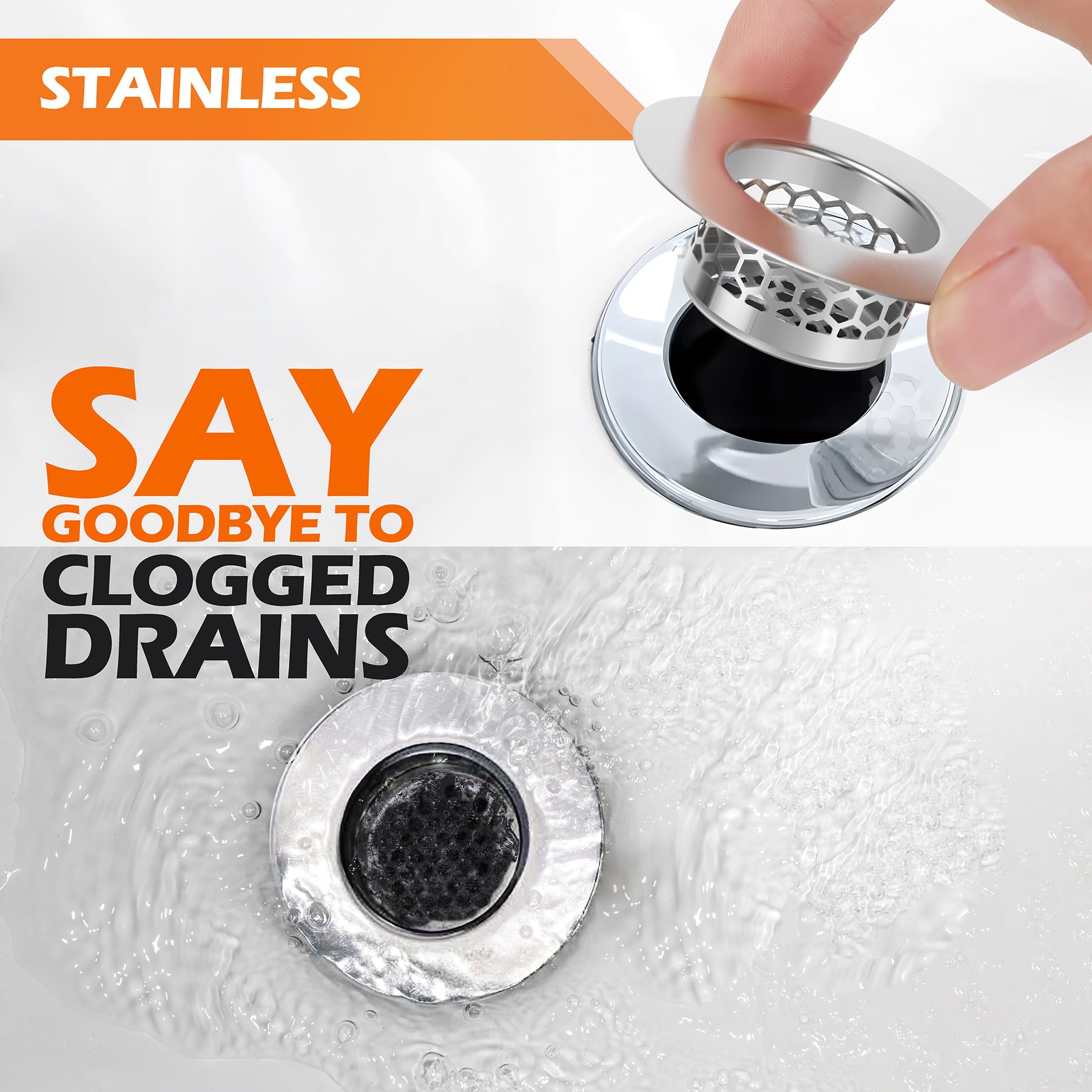 Bathroom Sink Strainer (3 Count)