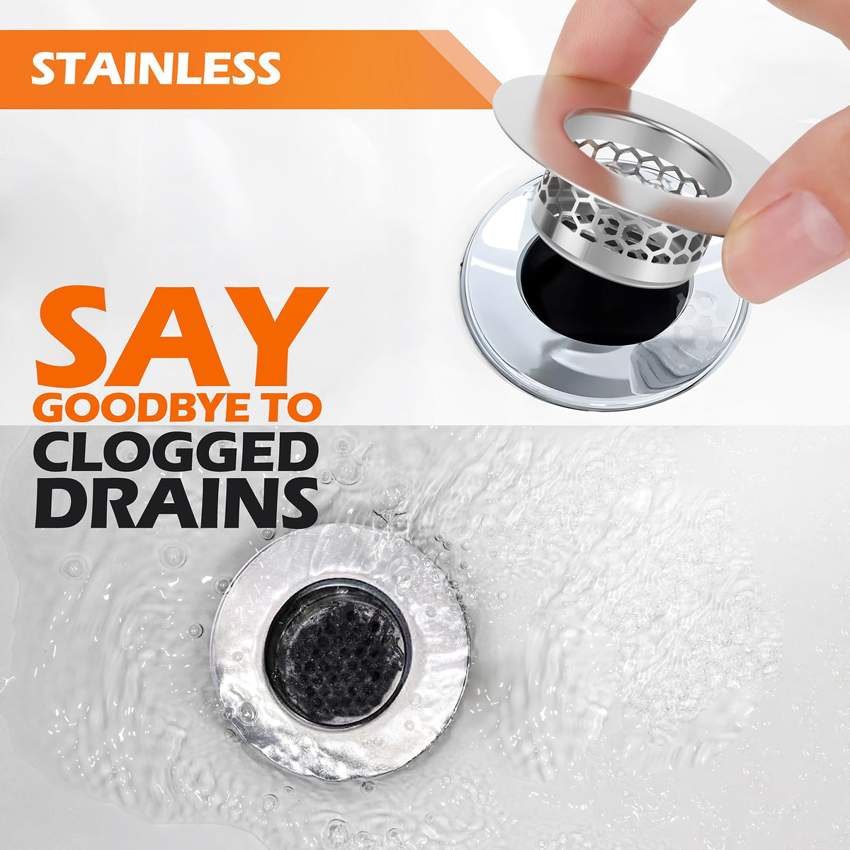 Bathroom Sink Strainer (3 Count)