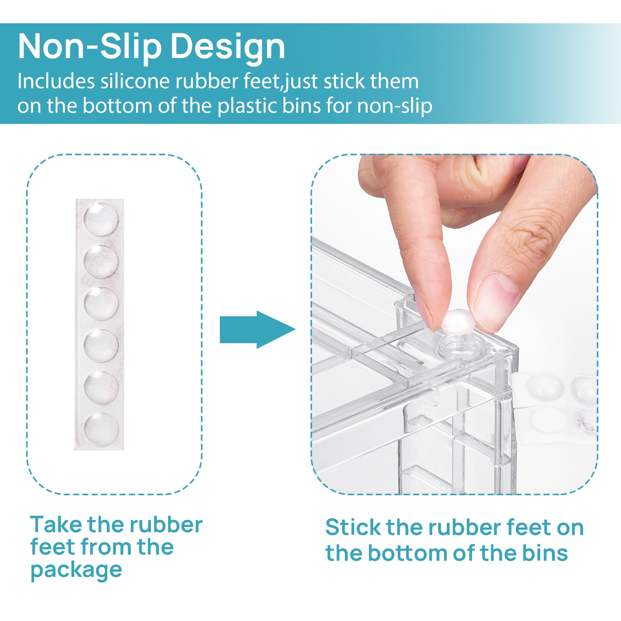 Clear Stackable Storage Drawers (4 Count)