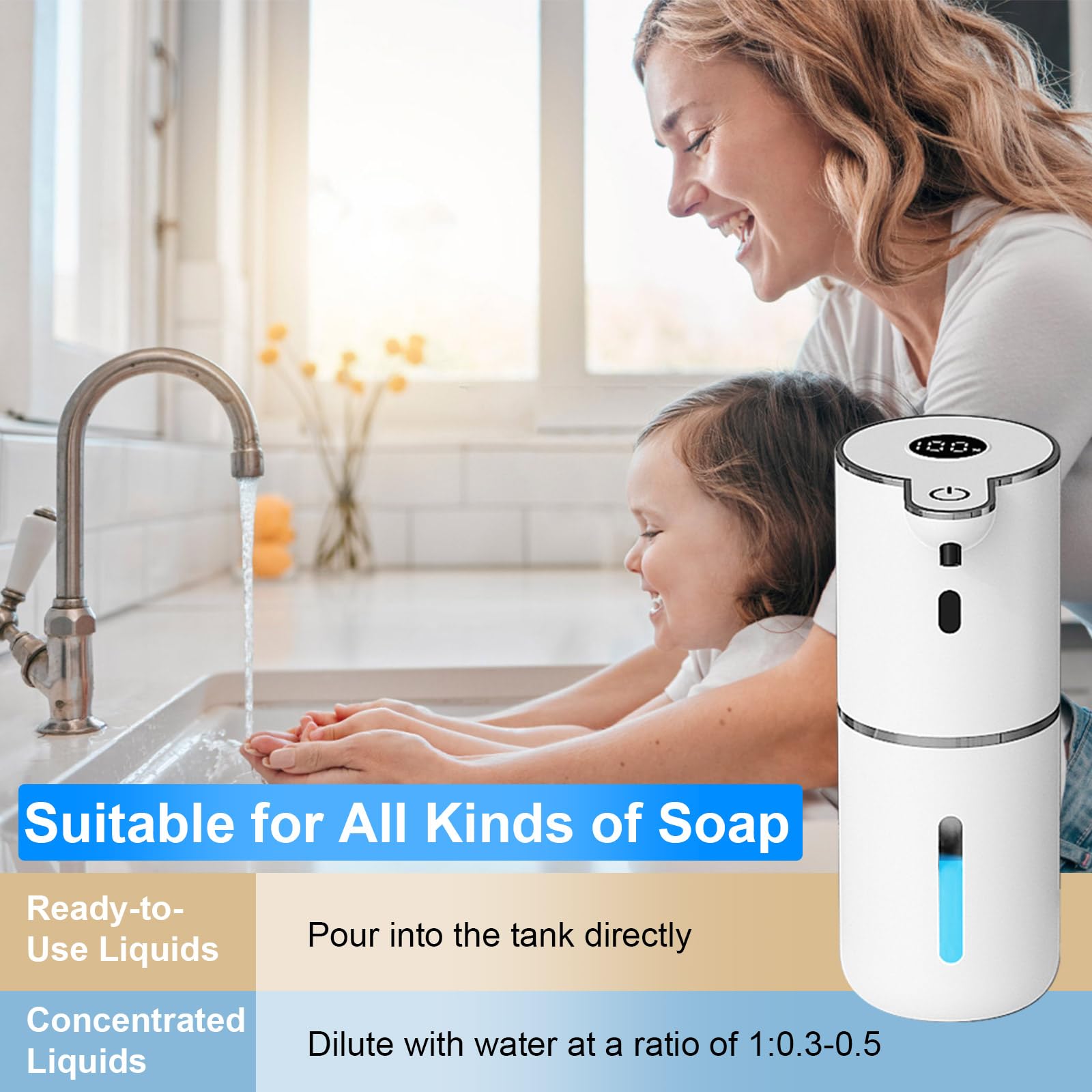 2 Pack Automatic Liquid Soap Dispenser Touchless (2 Count)