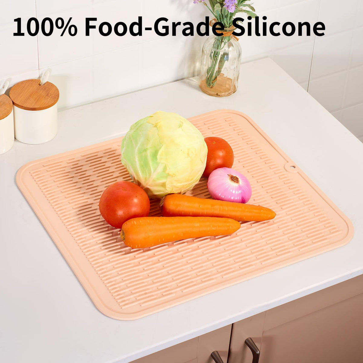 Oversized Silicone Dish Drying Mat for Kitchen