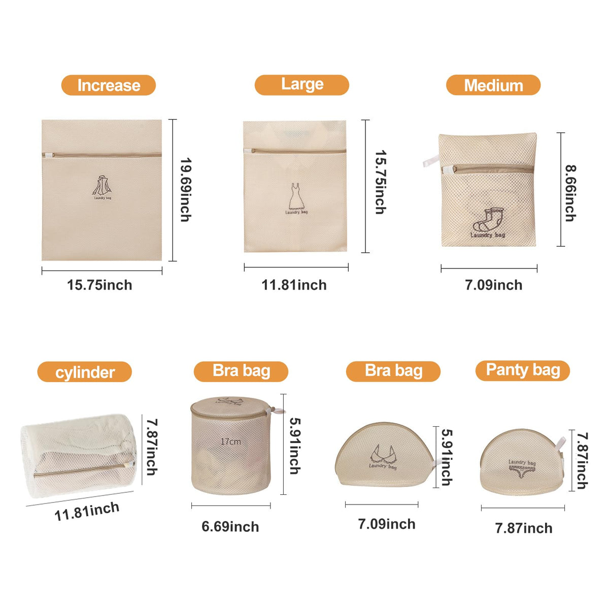 Mesh Laundry Wash Bags Set