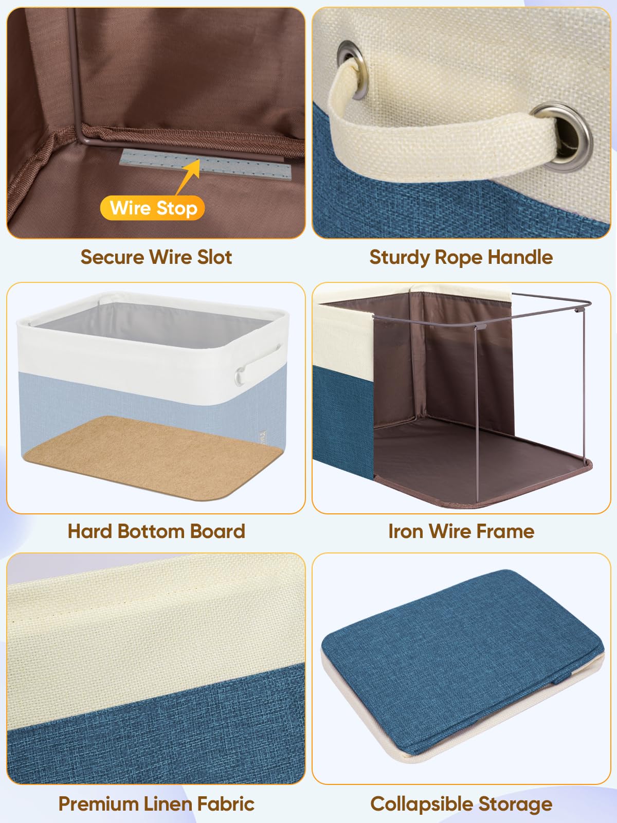2 Pack Fabric Closet Storage Bins for Shelves (2 Count)