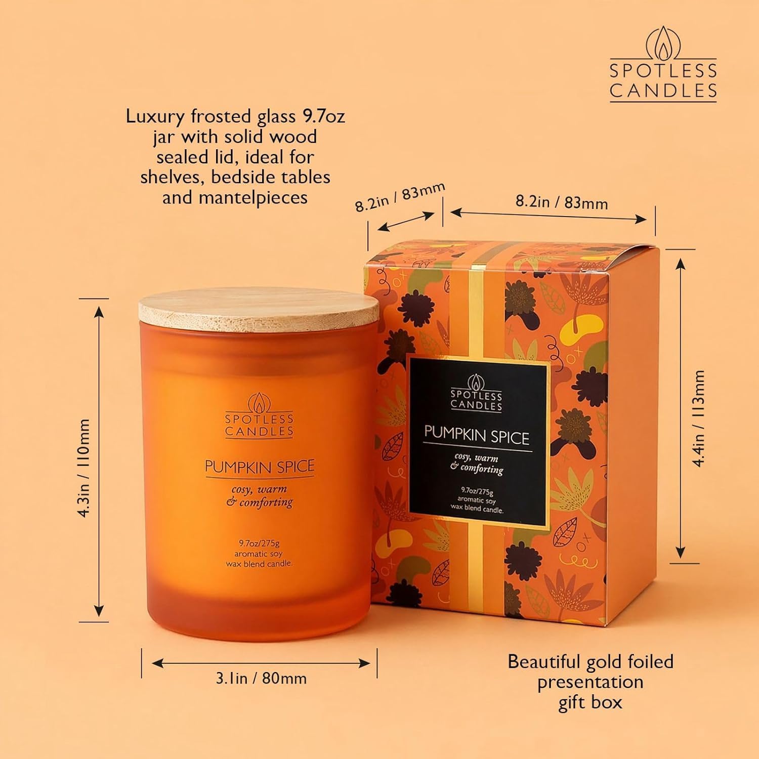 Pumpkin Spice Candle; 9.7 oz