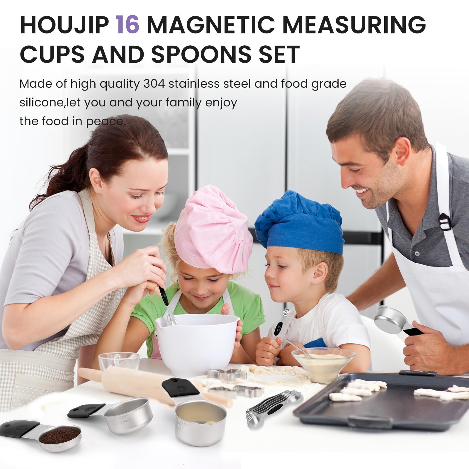 Magnetic Measuring Cups and Spoons Set