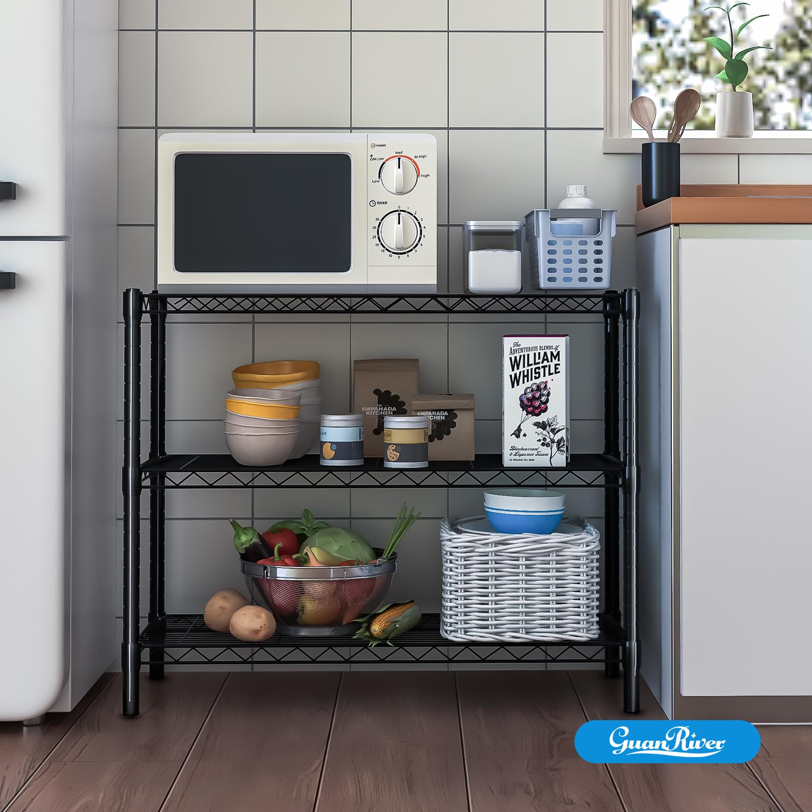 3 Shelf Adjustable Metal Wire Shelving