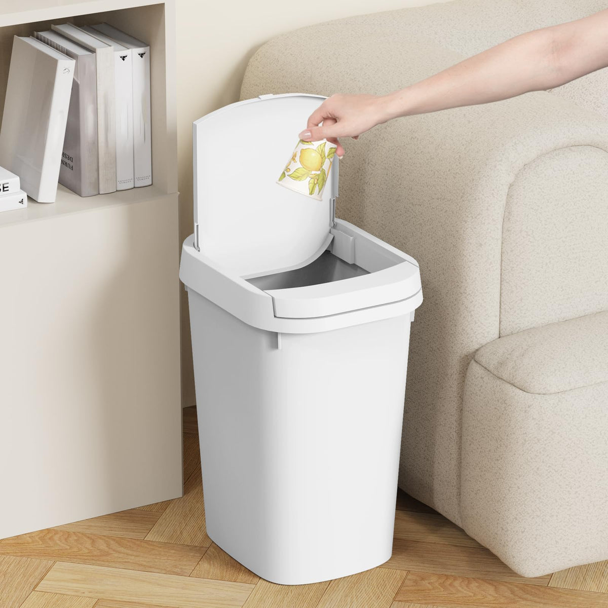 3 Pack Bathroom Small Trash Can with Lid (3 Count)