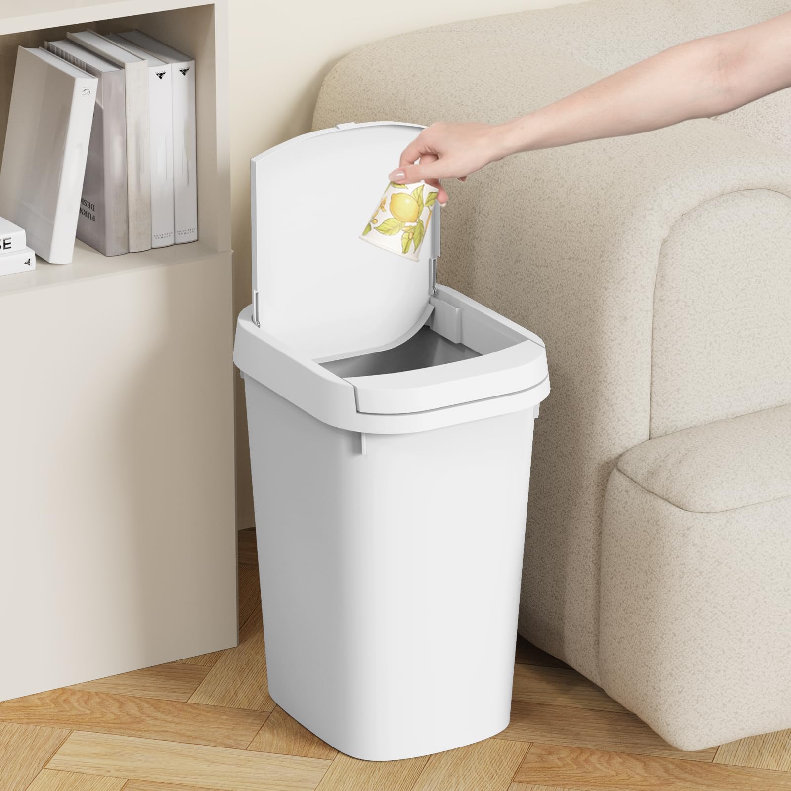 3 Pack Bathroom Small Trash Can with Lid (3 Count)