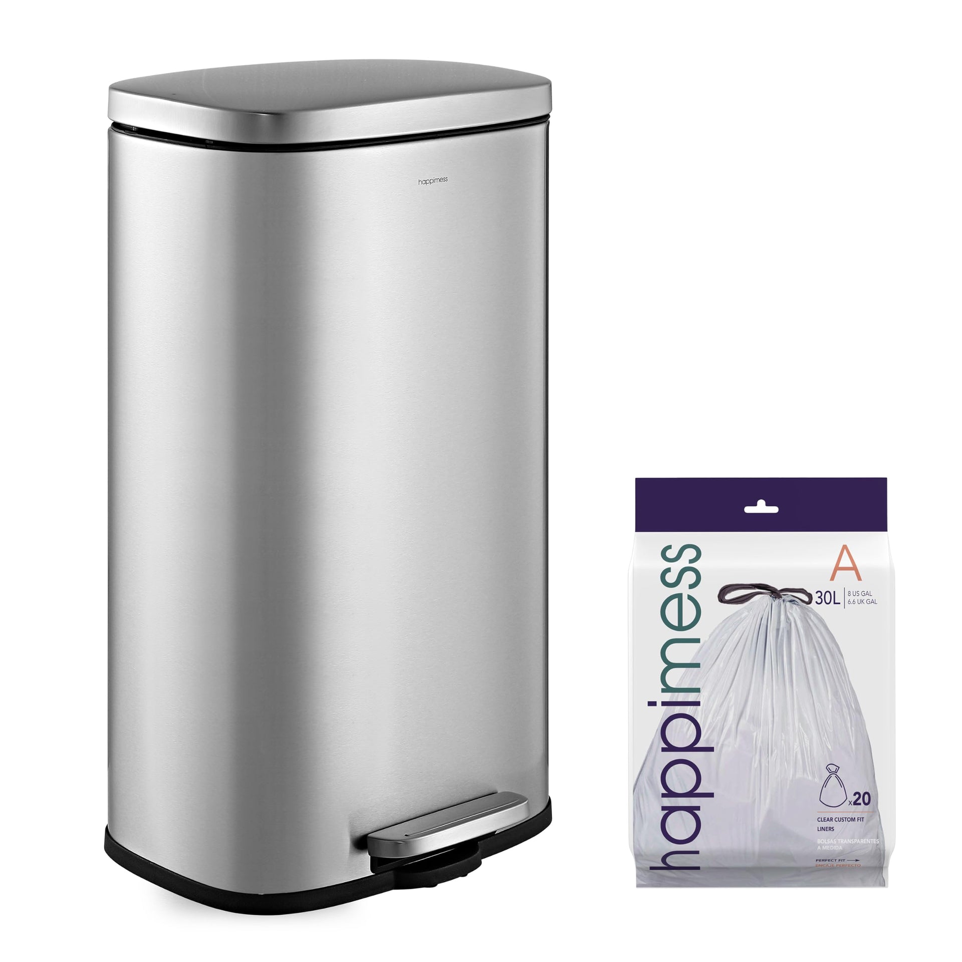 Curtis 8 Gal Step Trash Can Soft Close 25"