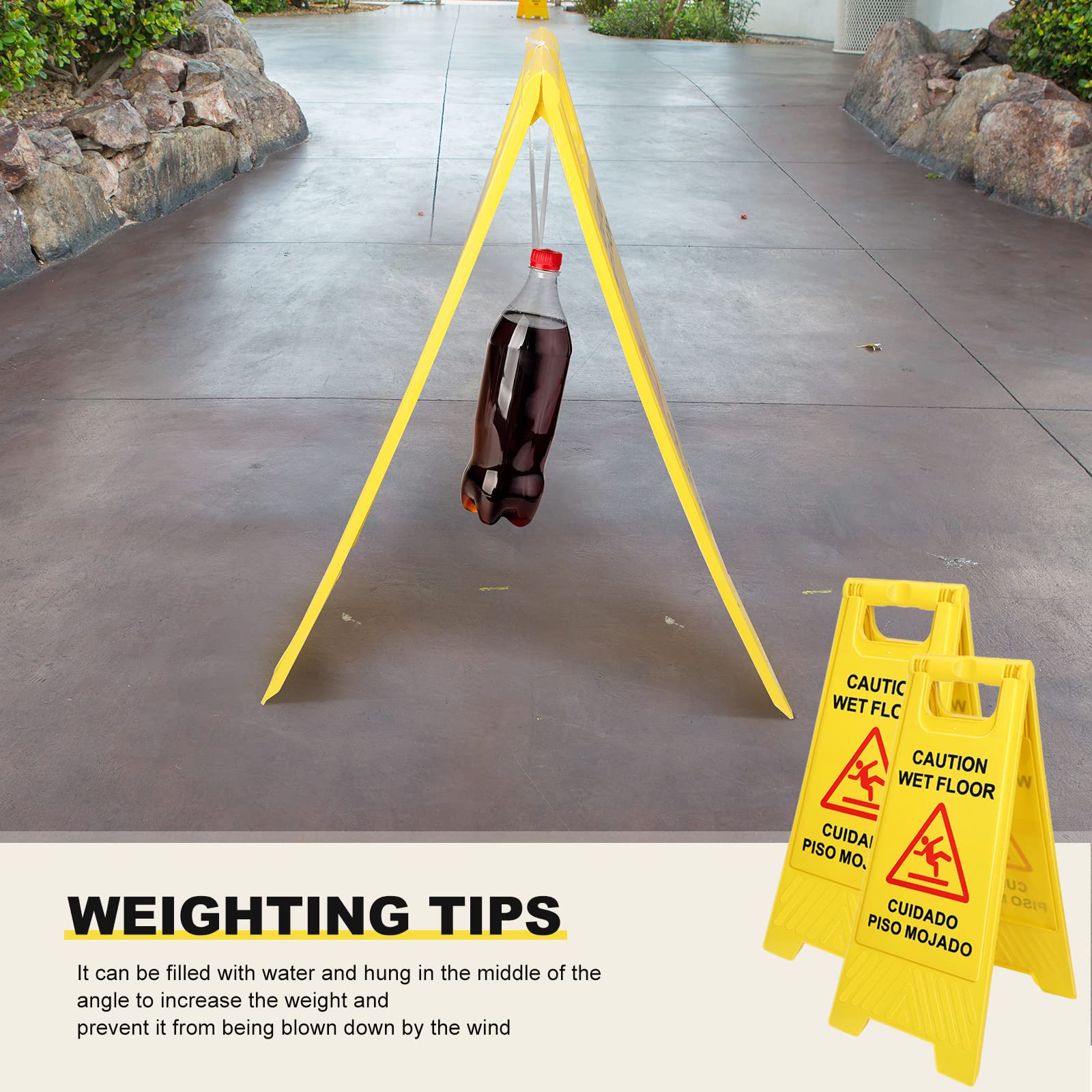 12 Pack Caution Wet Floor Sign (12 Count)