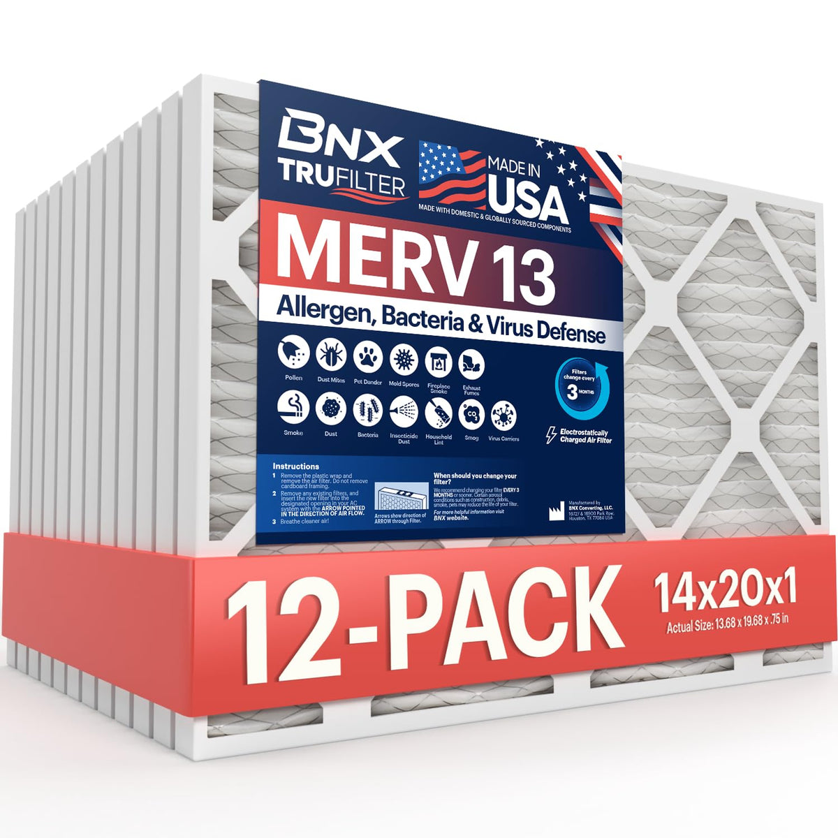 TruFilter 14x20x1 MERV 13 (6 Count)