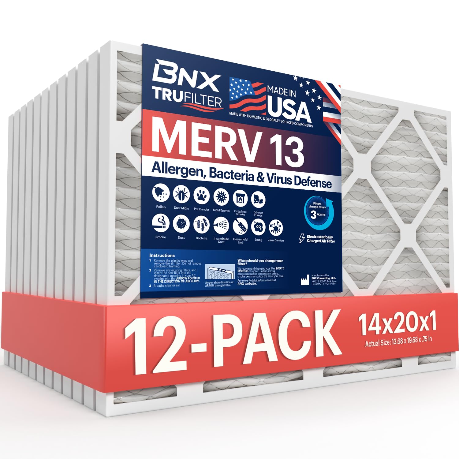 TruFilter 14x20x1 MERV 13 (6 Count)