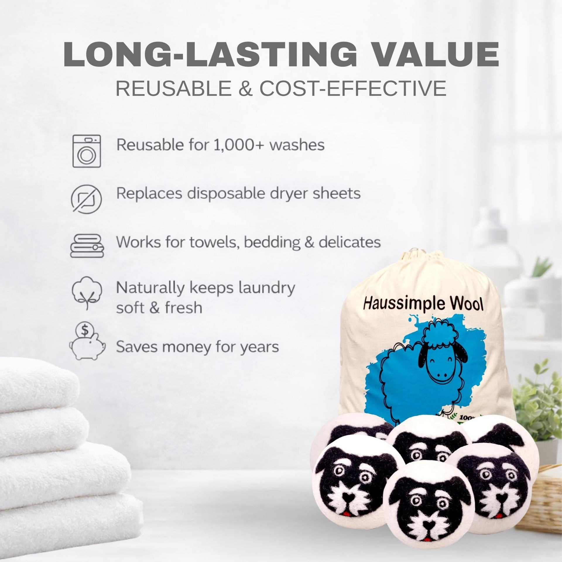 Wool Dryer Balls 6 (6 Count)
