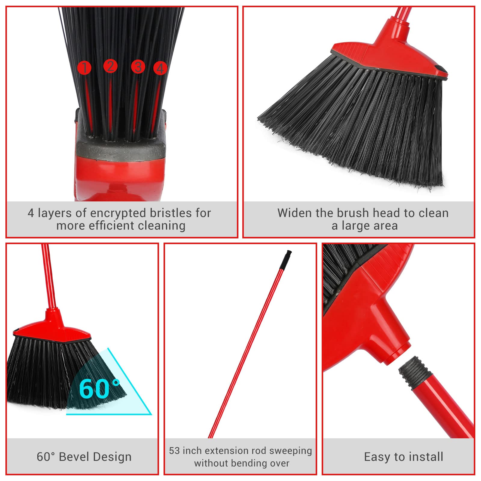 12 Pcs Heavy Duty Broom Bulk