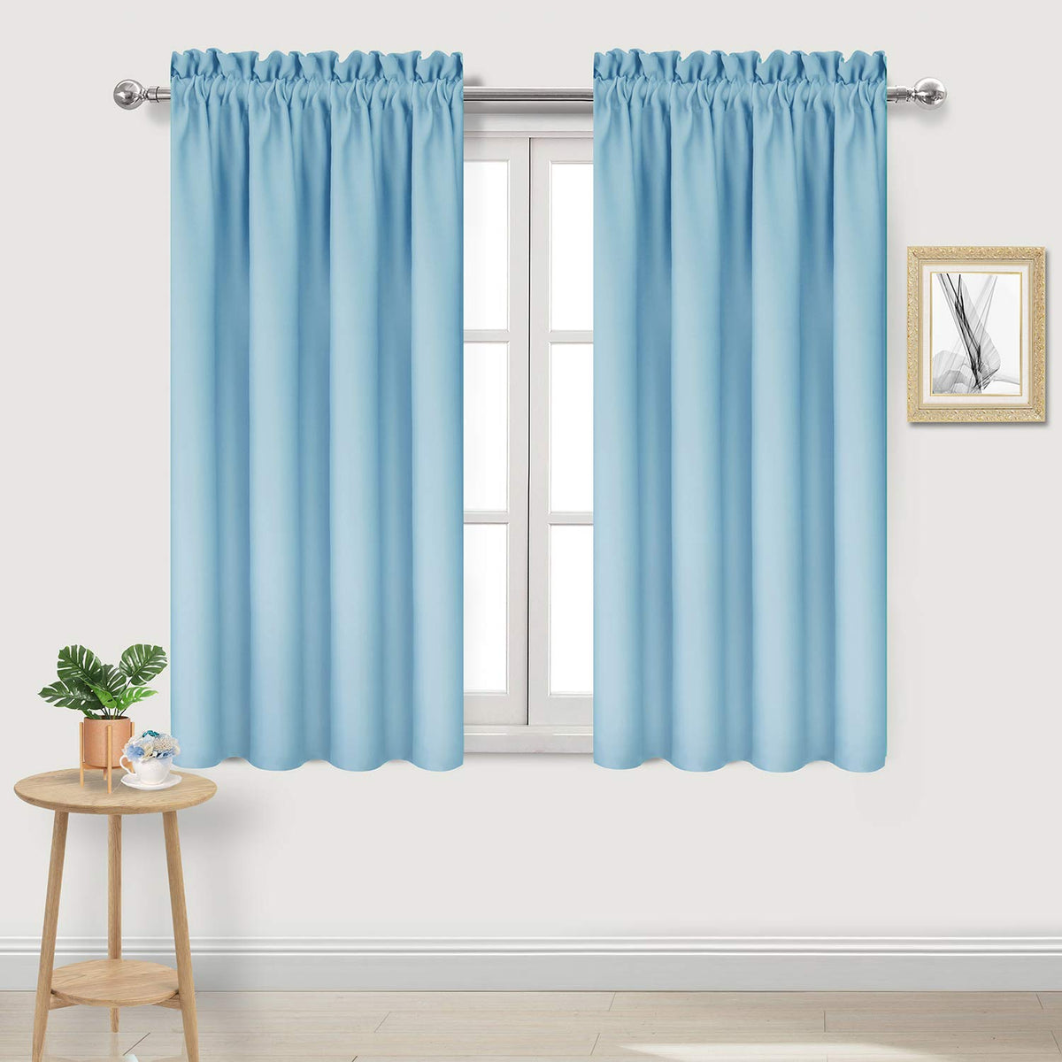 Blackout Curtains for Bedroom Living Room 38 x 45 Inch Long 2 Panels (2 Count)