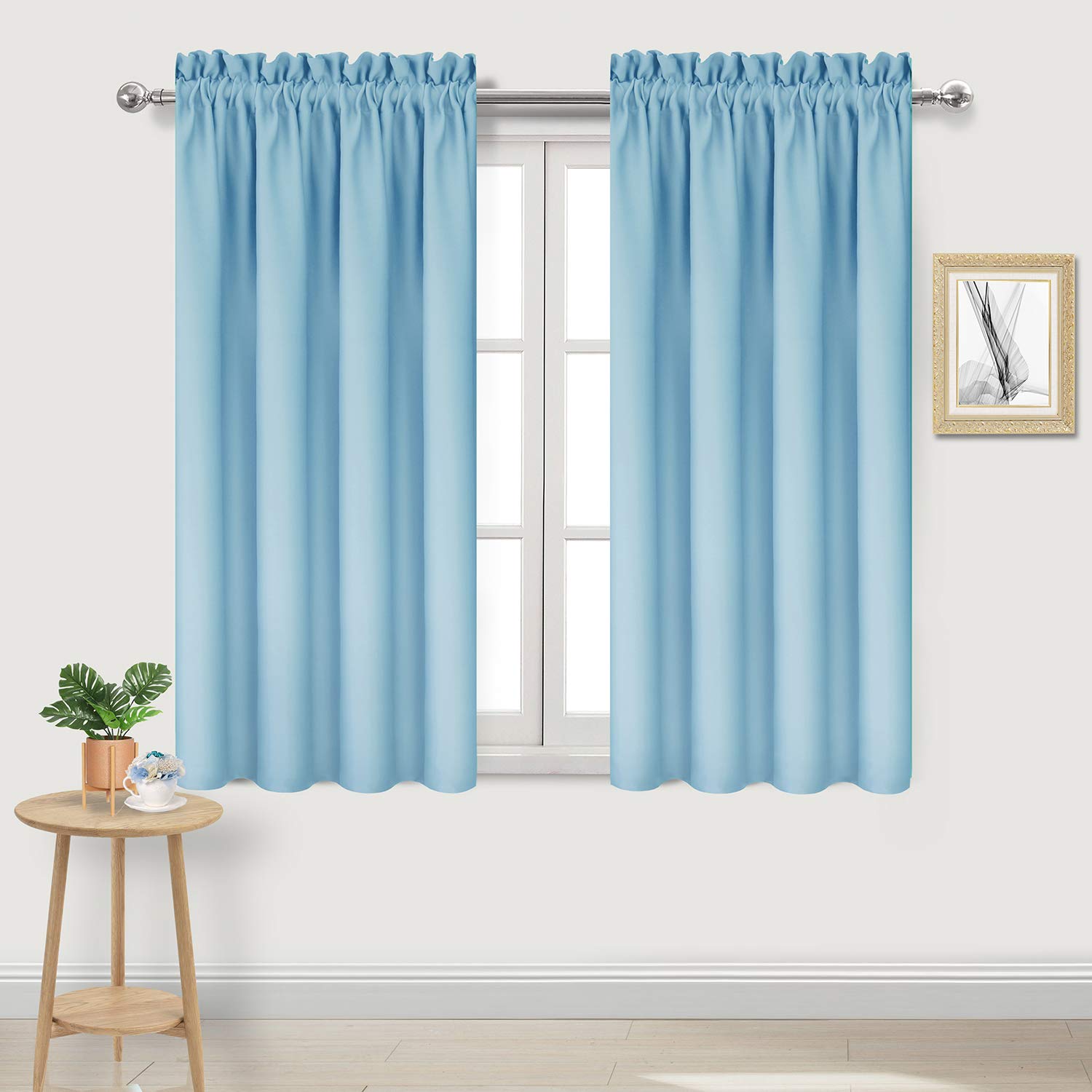 Blackout Curtains for Bedroom Living Room 38 x 54 Inch Long 2 Panels (2 Count)
