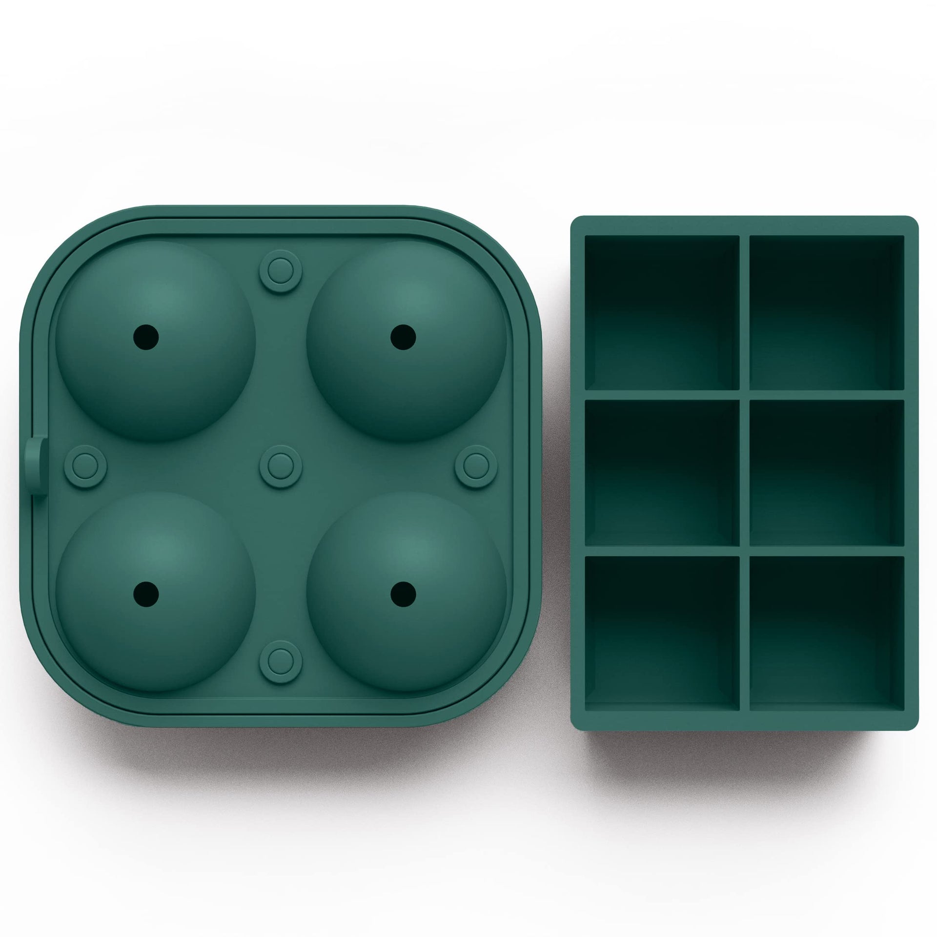 Ball Ice Cube Tray and Big Cube Molds for Whiskey (2 Count)
