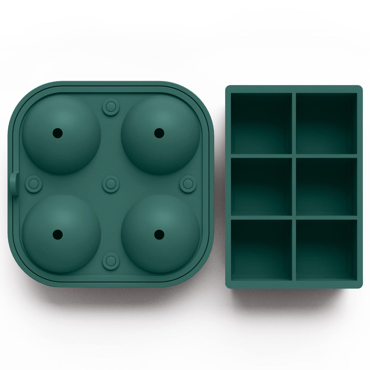 Ball Ice Cube Tray and Big Cube Molds for Whiskey (2 Count)