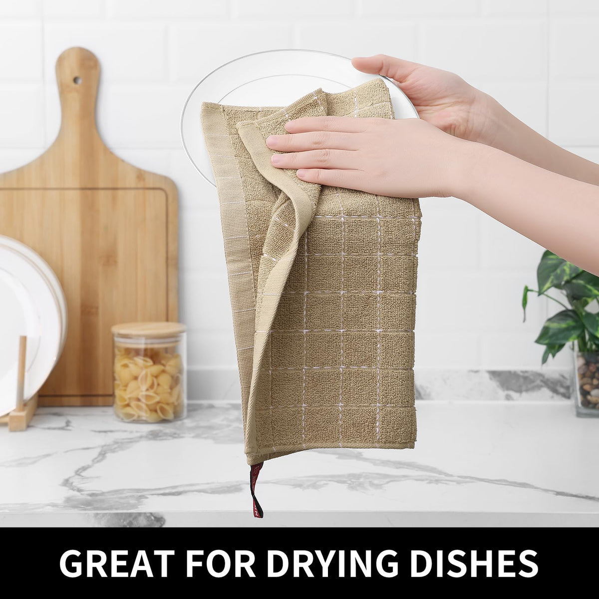 100% Cotton Terry Kitchen Dish Cloths (8 Count)