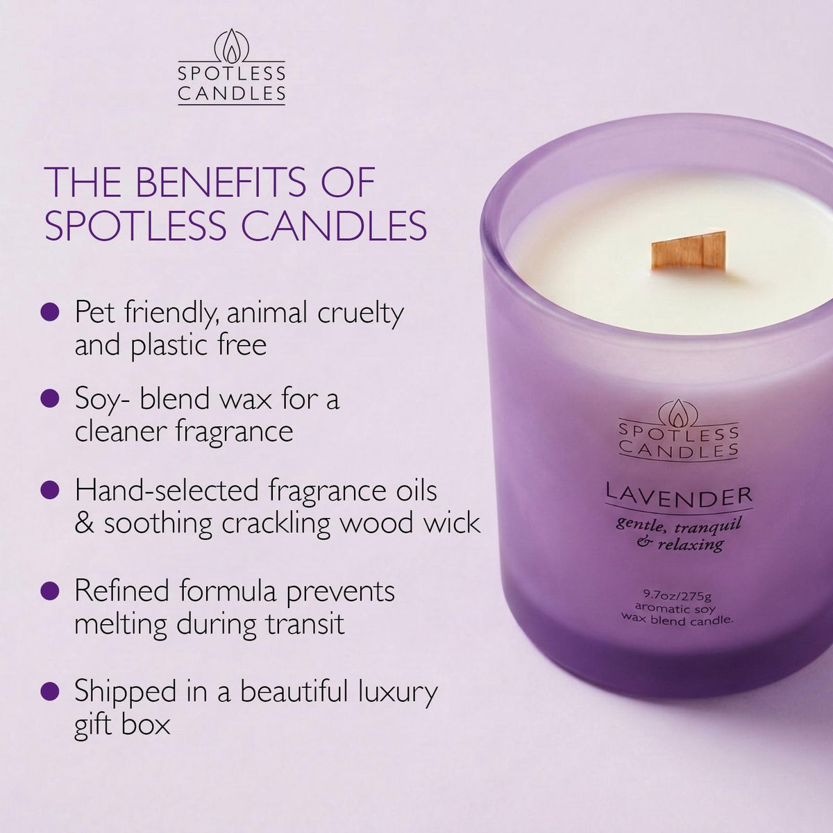 Lavender Candle; 9.7 oz