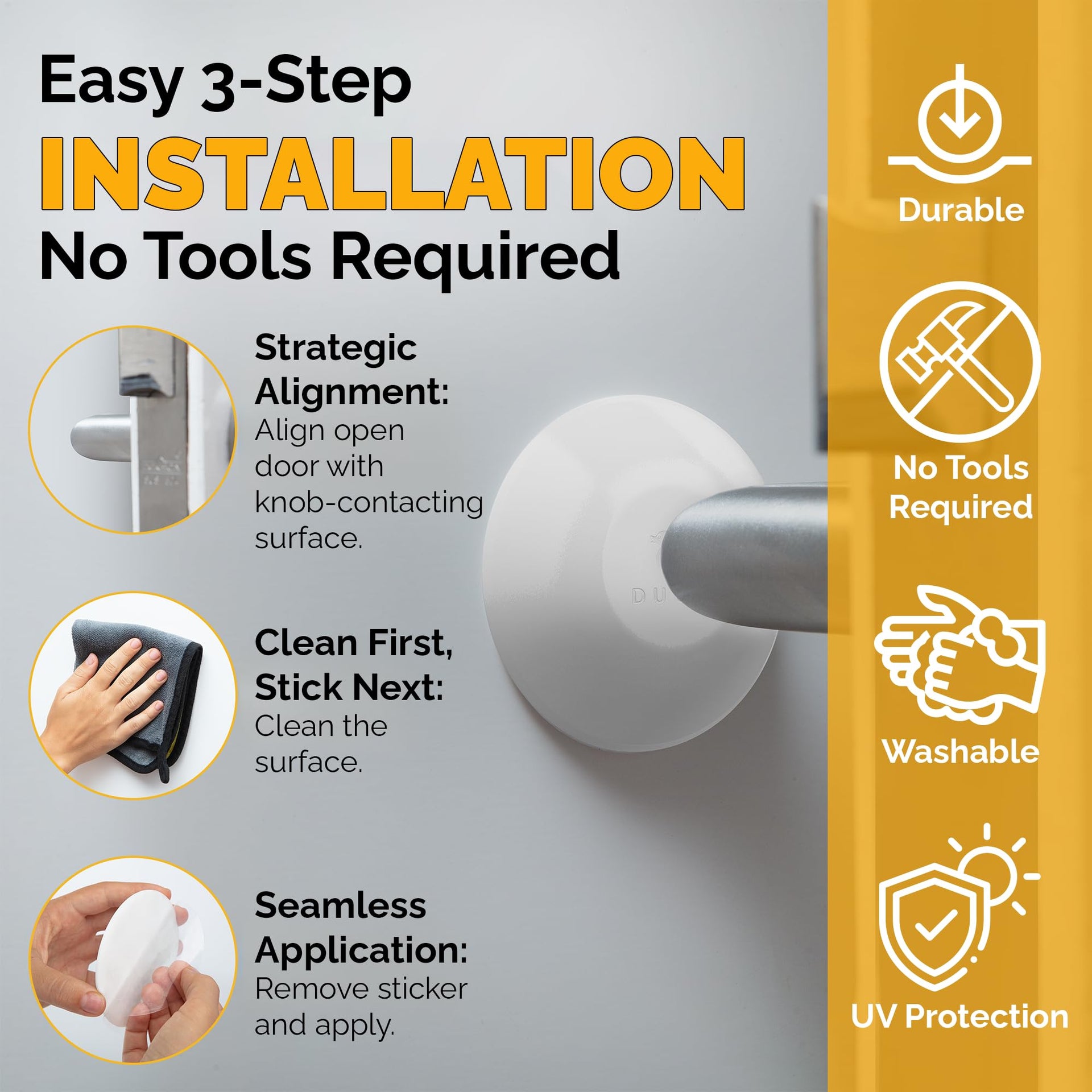 Door Stoppers Wall Protector 2" (8 Count)