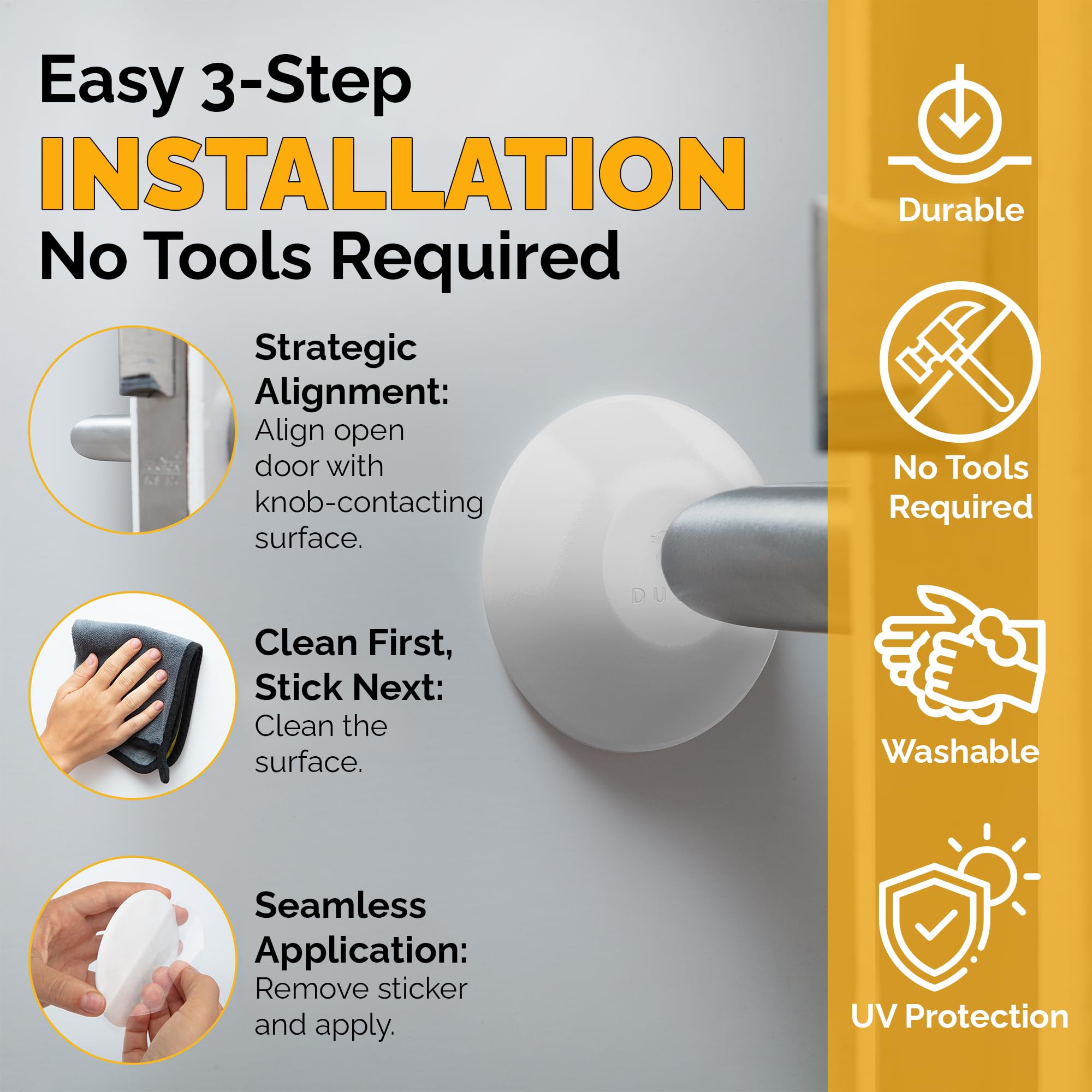 Door Stoppers Wall Protector 2" (8 Count)