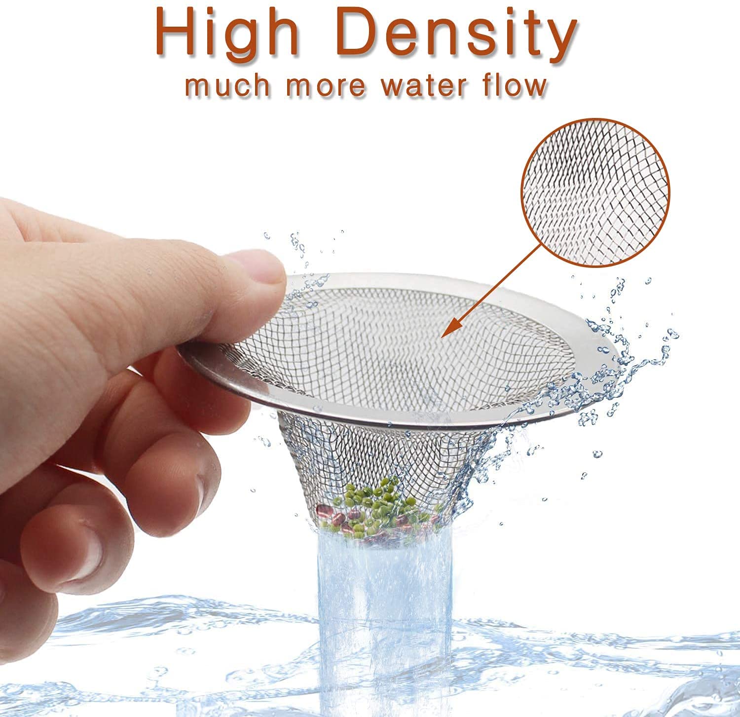 Heavy Duty Stainless Steel Slop Basket Filter Trap Mesh Metal Sink Strainer Perfect for Kitchen Sink (100 Count)