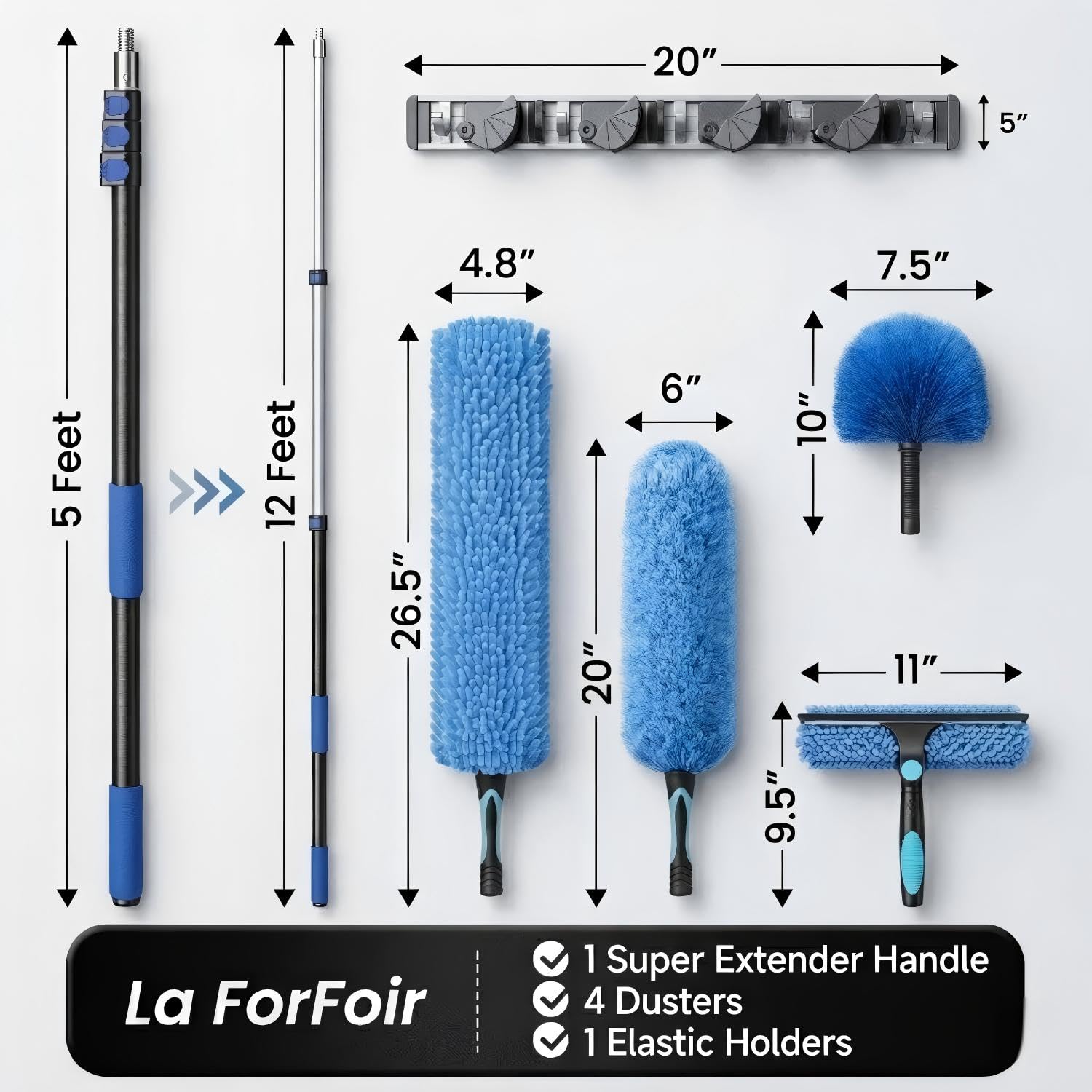 20ft High Ceiling Duster Kits with 5 - ModHome Supplies