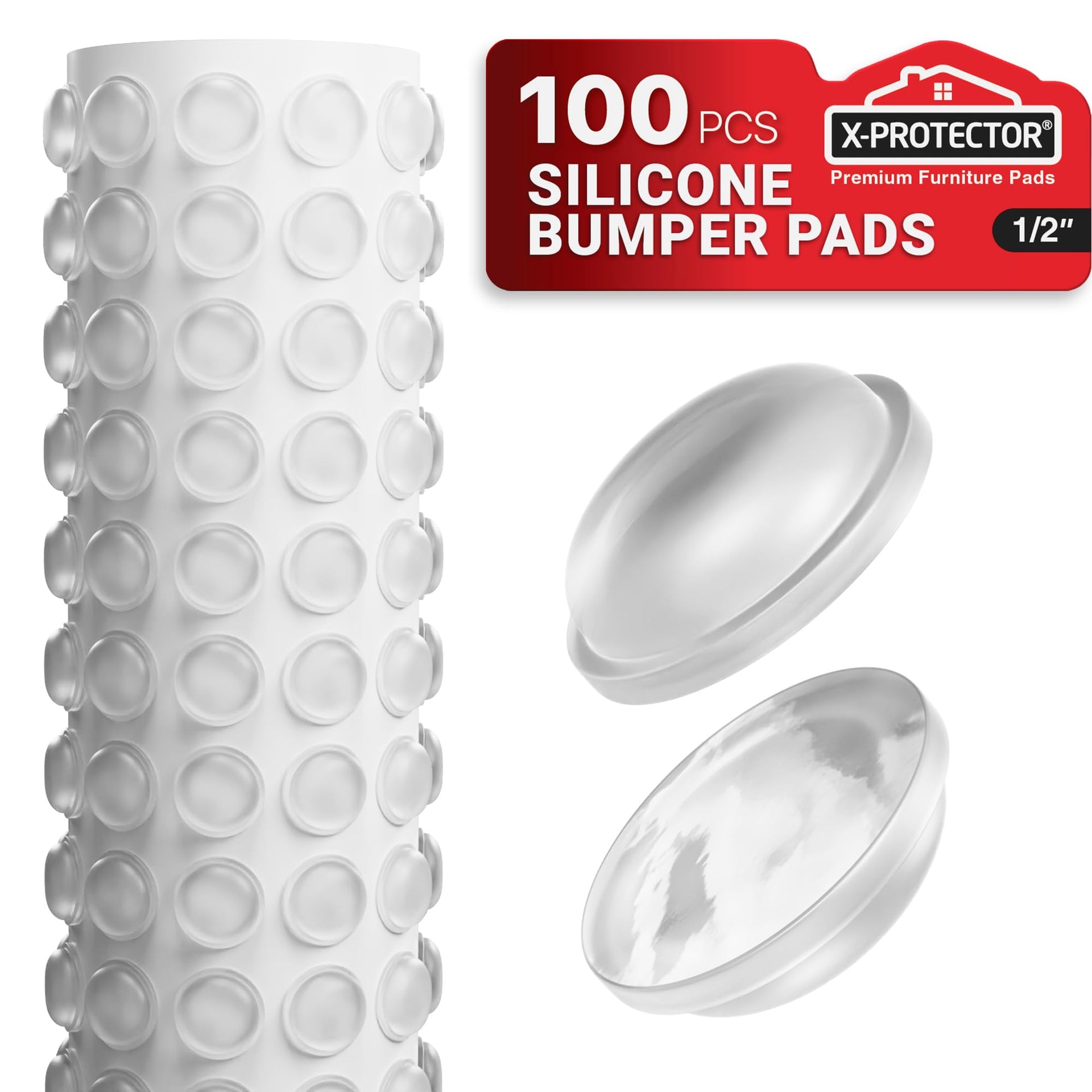 Cabinet Door Bumpers 100 PCS (100 Count)