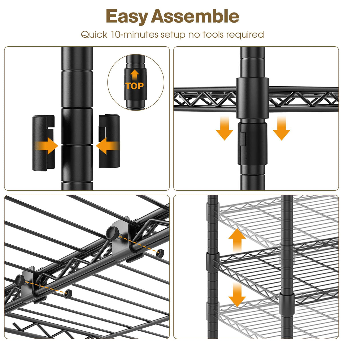 72" W Wire Rack Shelving