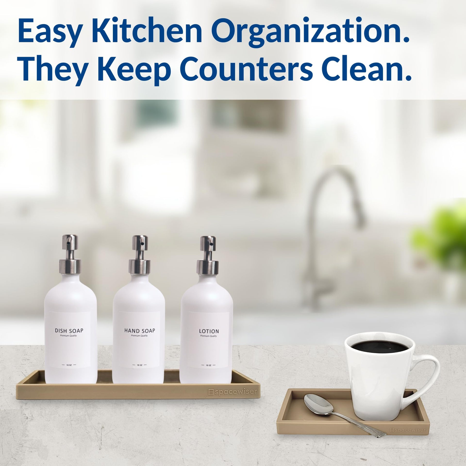 Countertop & Vanity Silicone Tray (2 Count)